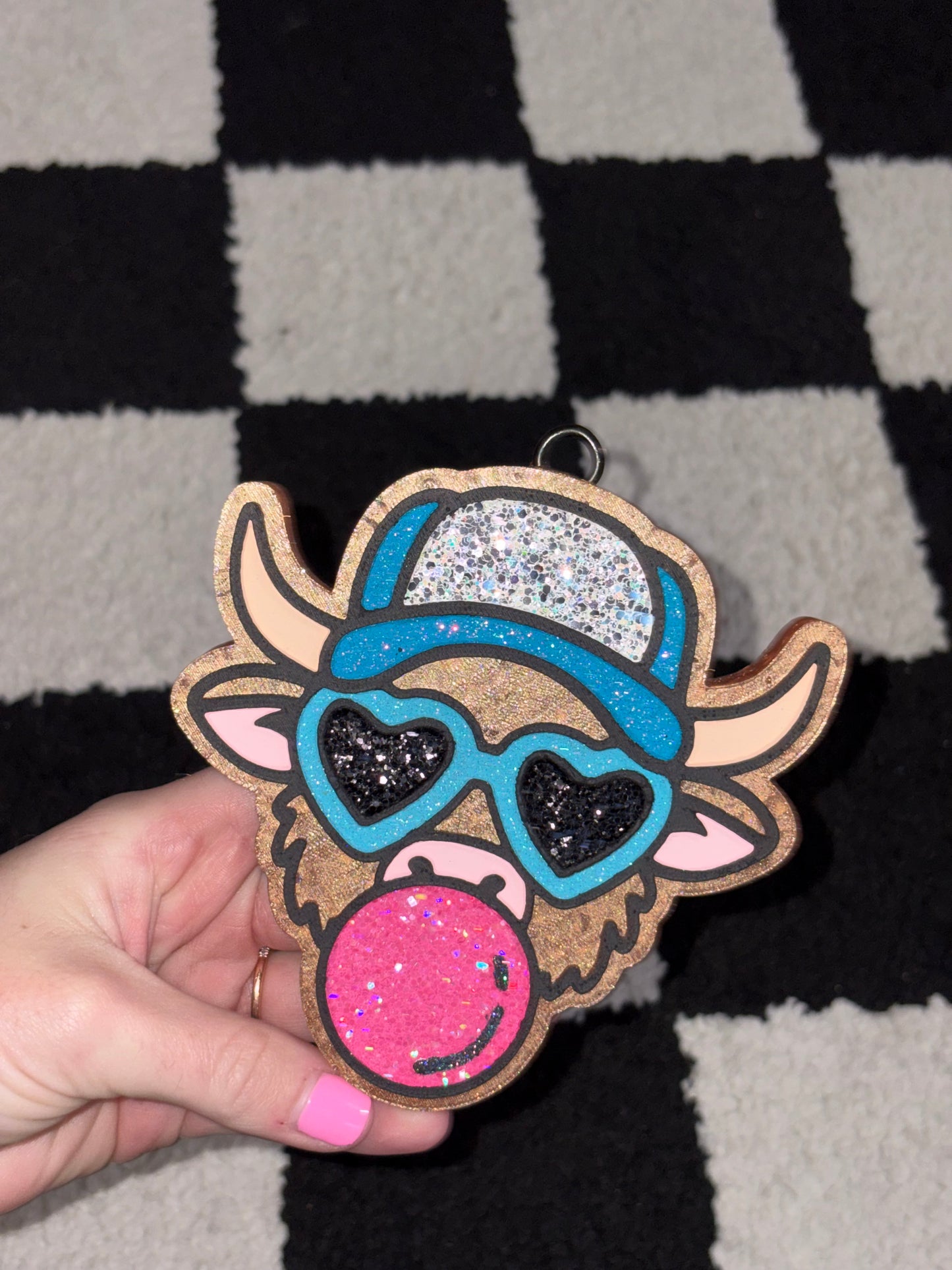Cow w/ bubble gum