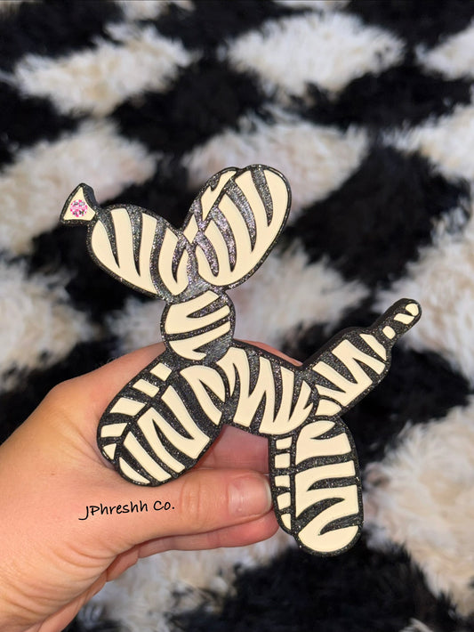 Zebra print balloon dog