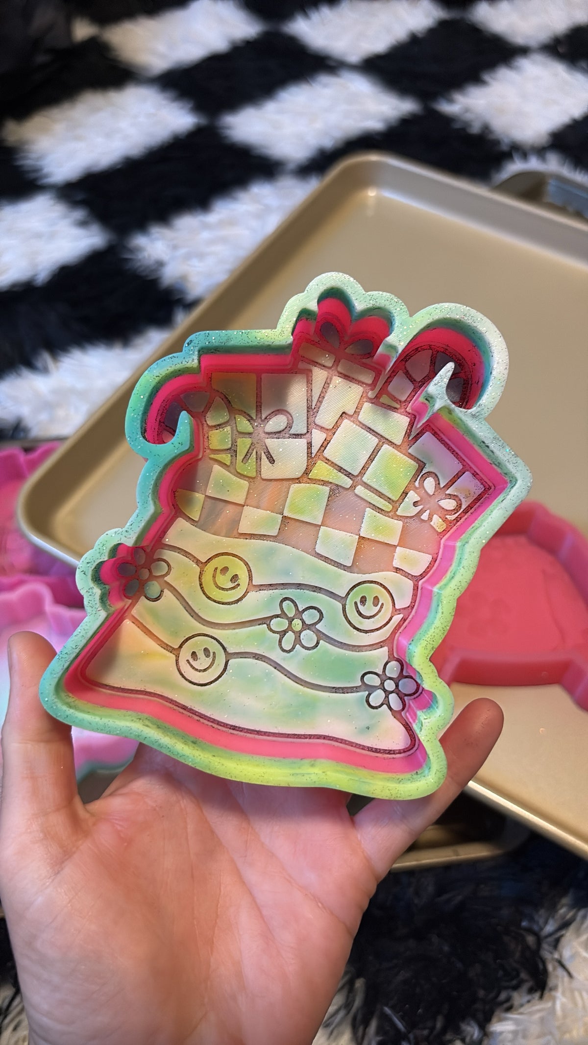 RR checker Santa bag