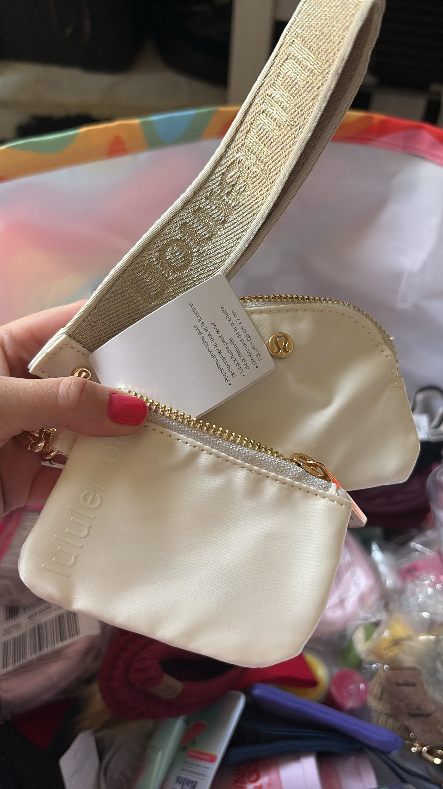 Lulu wristlet dual pouch