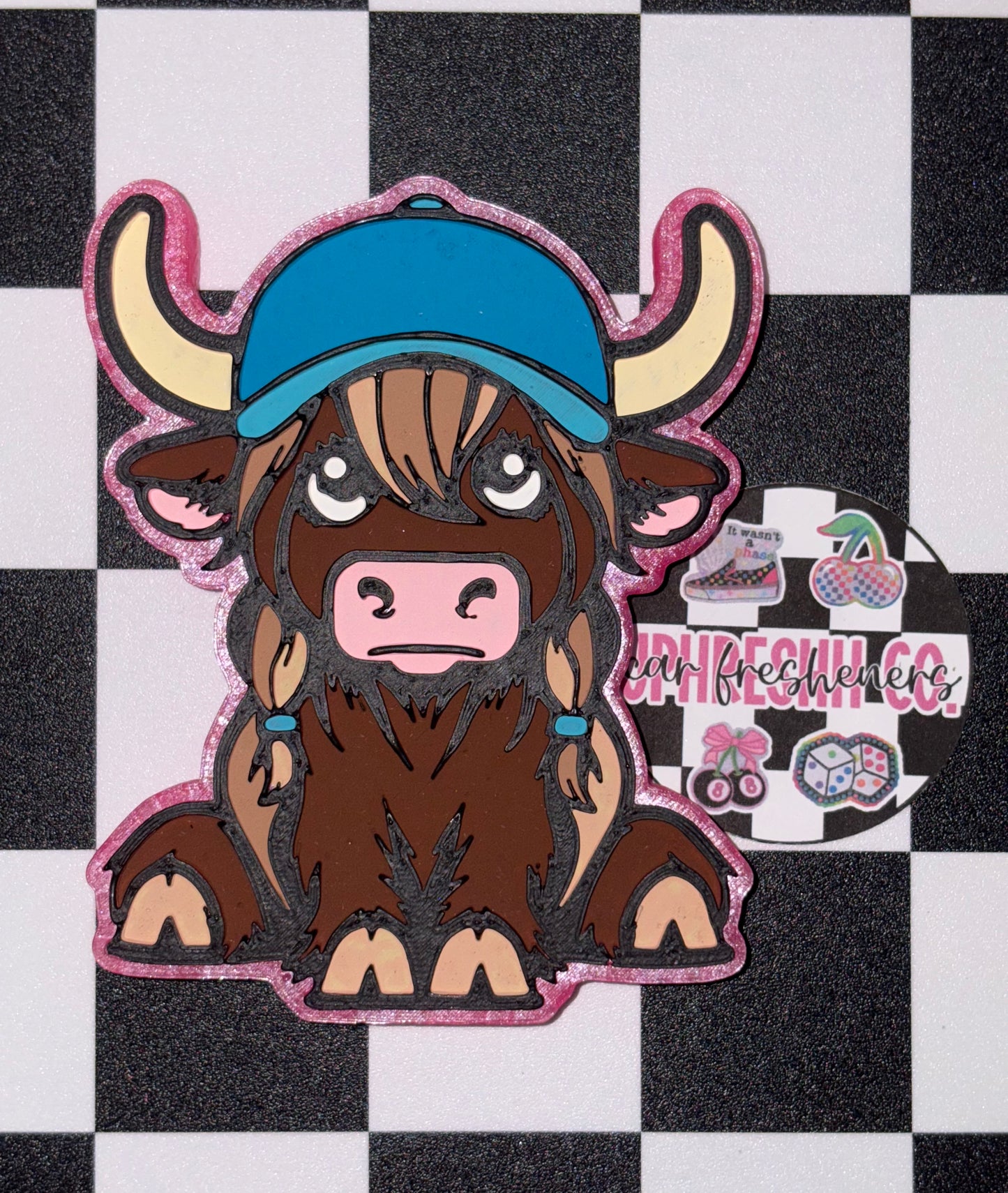 Cow w/ hat & braids