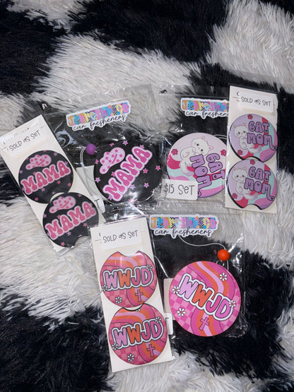 Car freshie & coaster set
