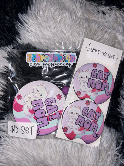 Car freshie & coaster set