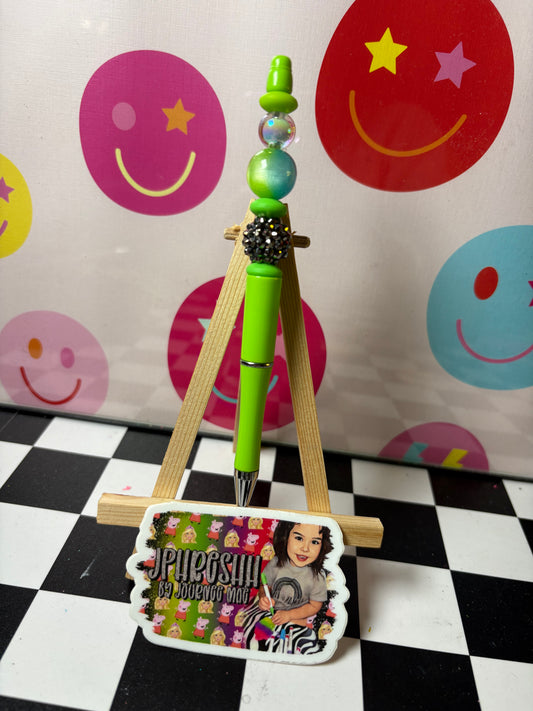 Green & blue opal pen